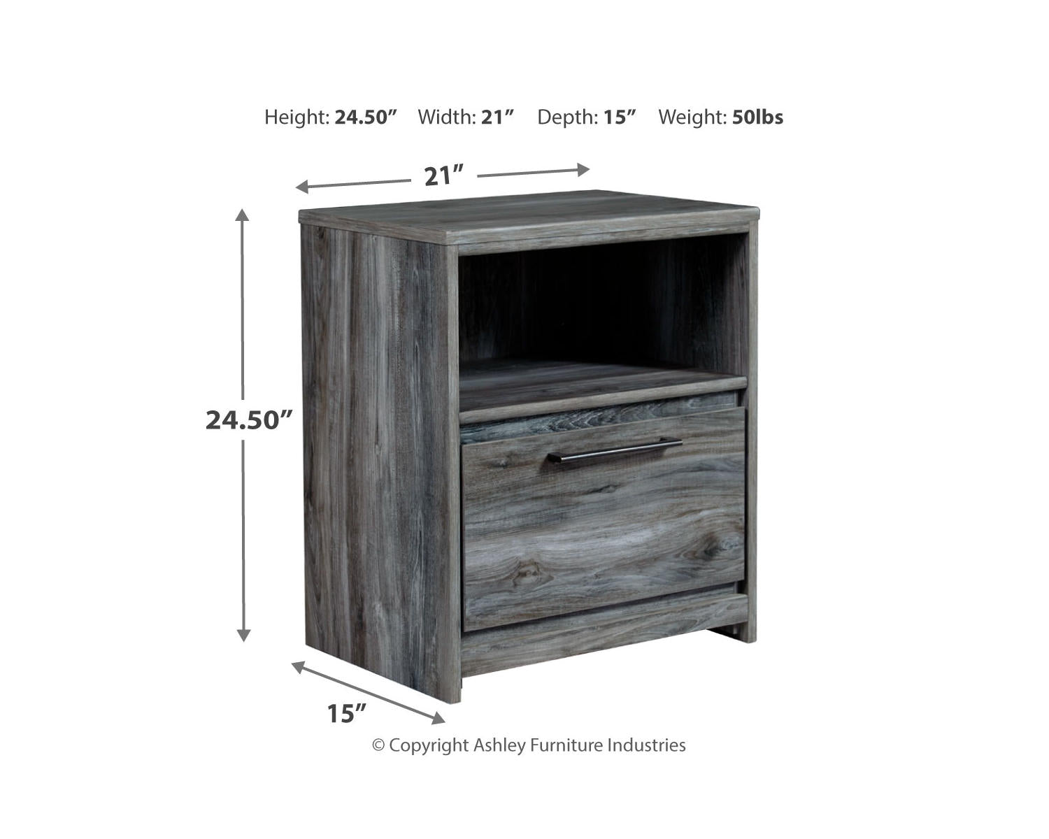 Baystorm Dresser, Mirror and 2 Nightstands