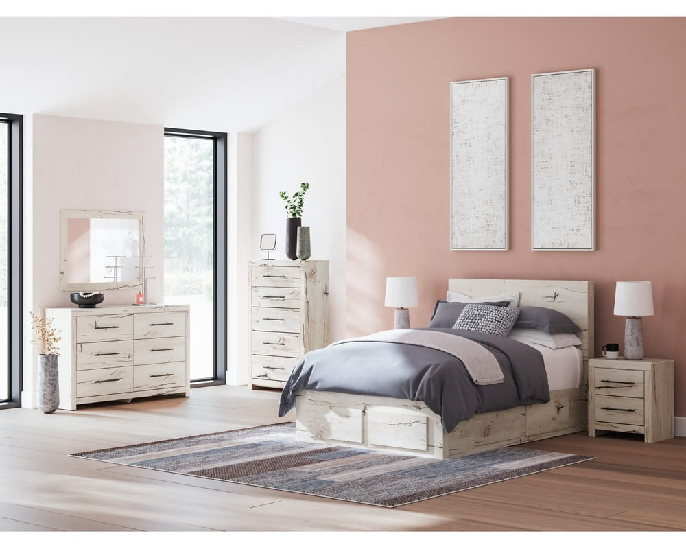 Cama con almacenamiento Lawroy de panel completo