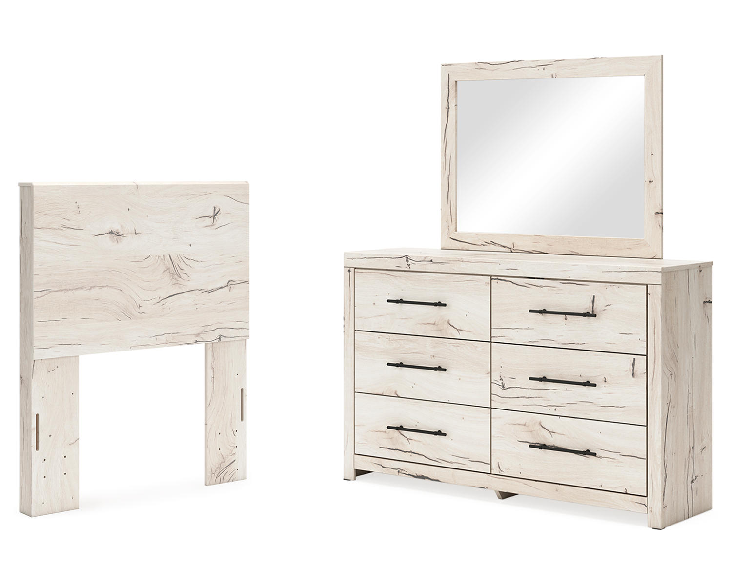 Lawroy Twin Panel Headboard, Dresser and Mirror
