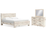 Lawroy King Panel Bed, Dresser and Mirror