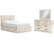 Lawroy Full Panel Storage Bed, Dresser and Mirror