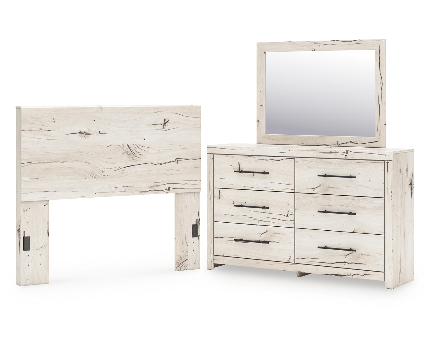 Lawroy Full Panel Headboard, Dresser and Mirror