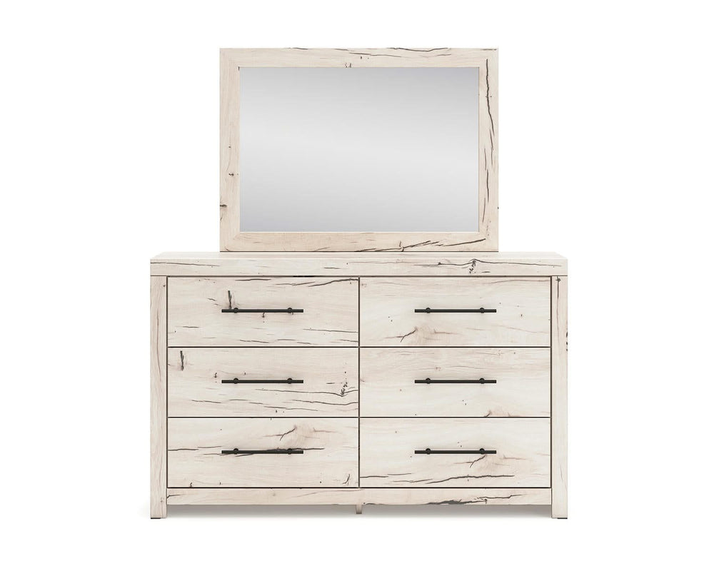 Cama Queen con almacenamiento, tocador y espejo Lawroy