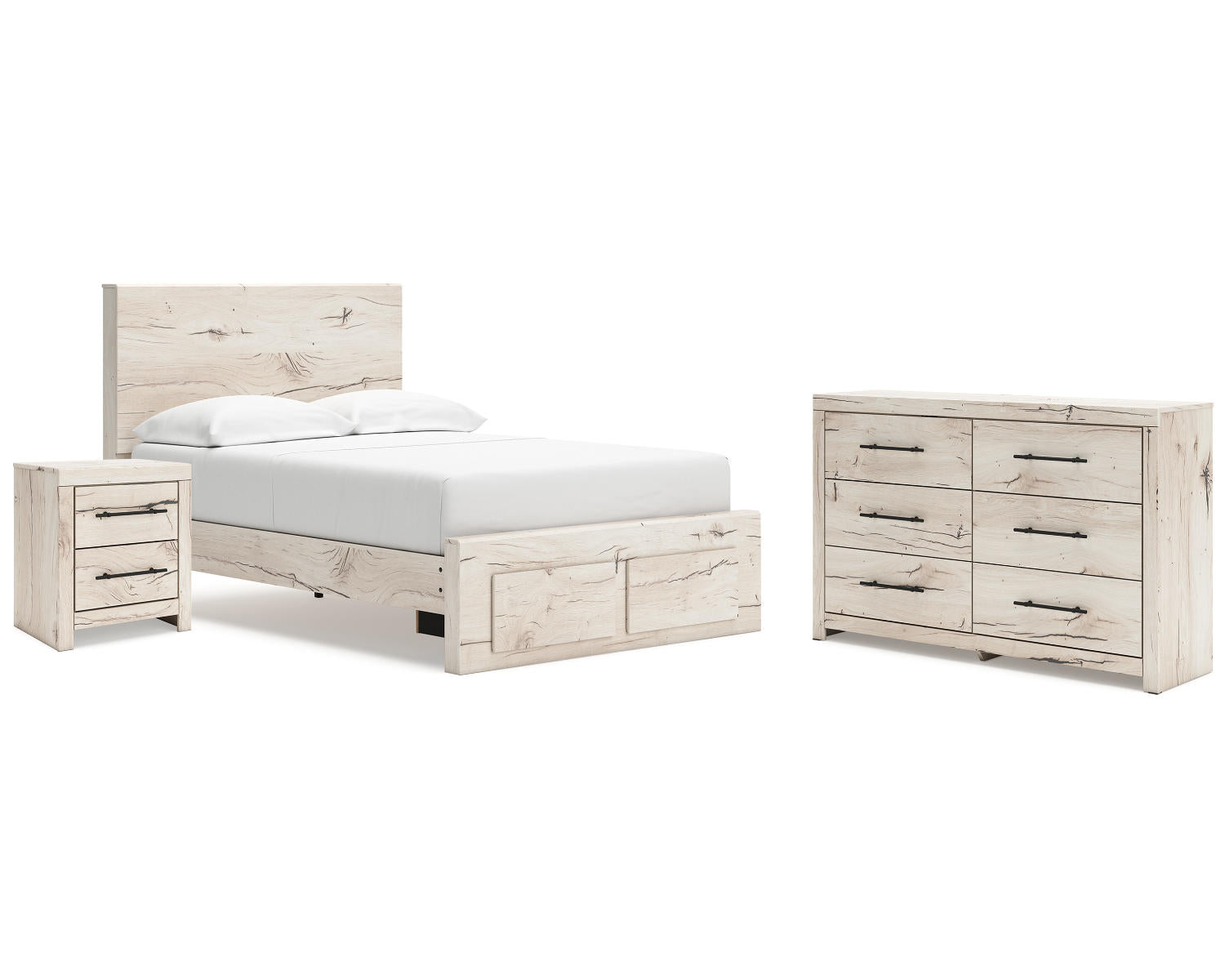 Lawroy Full Storage Bed, Dresser and Nightstand