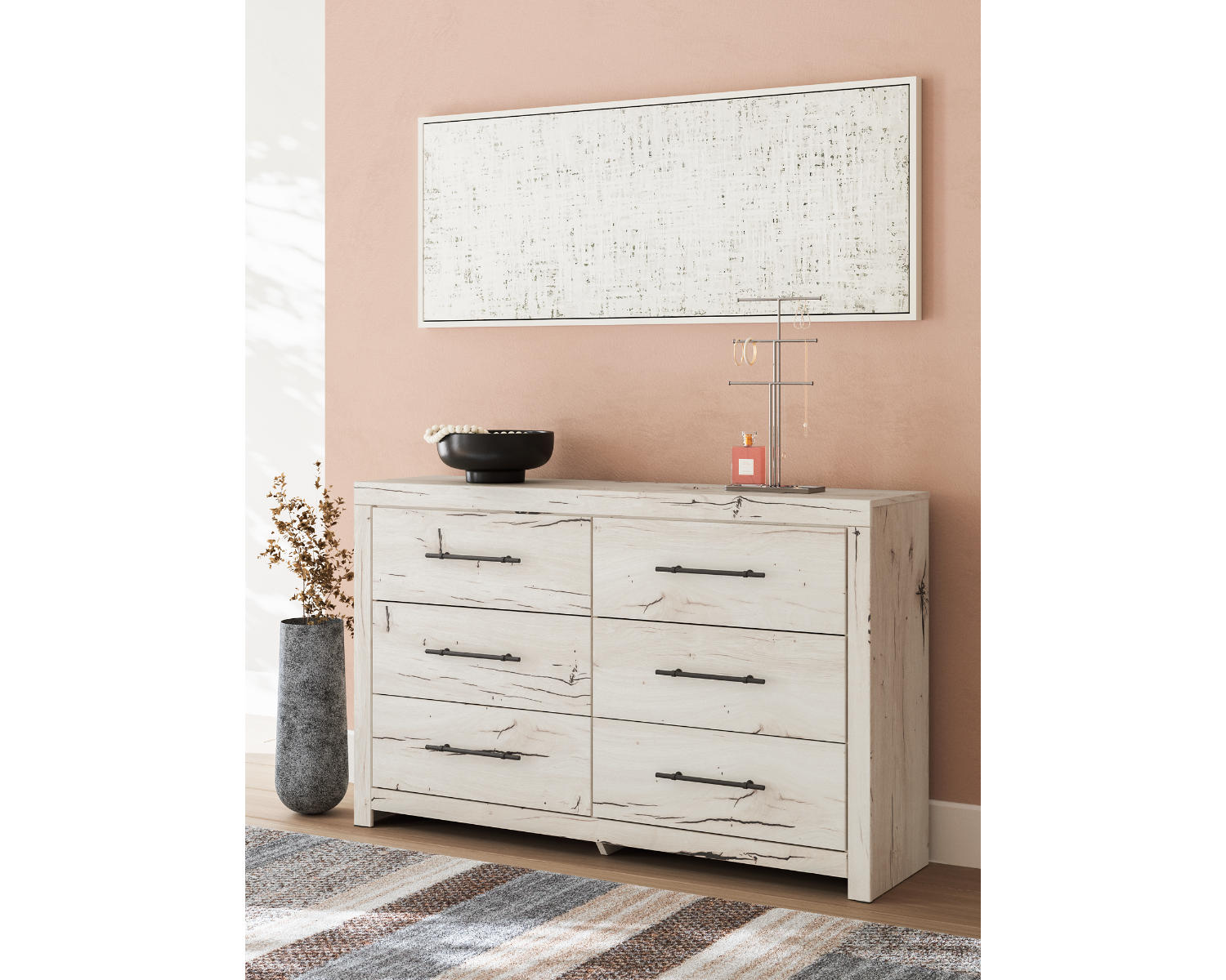 Lawroy Full Panel Headboard, Dresser and Mirror