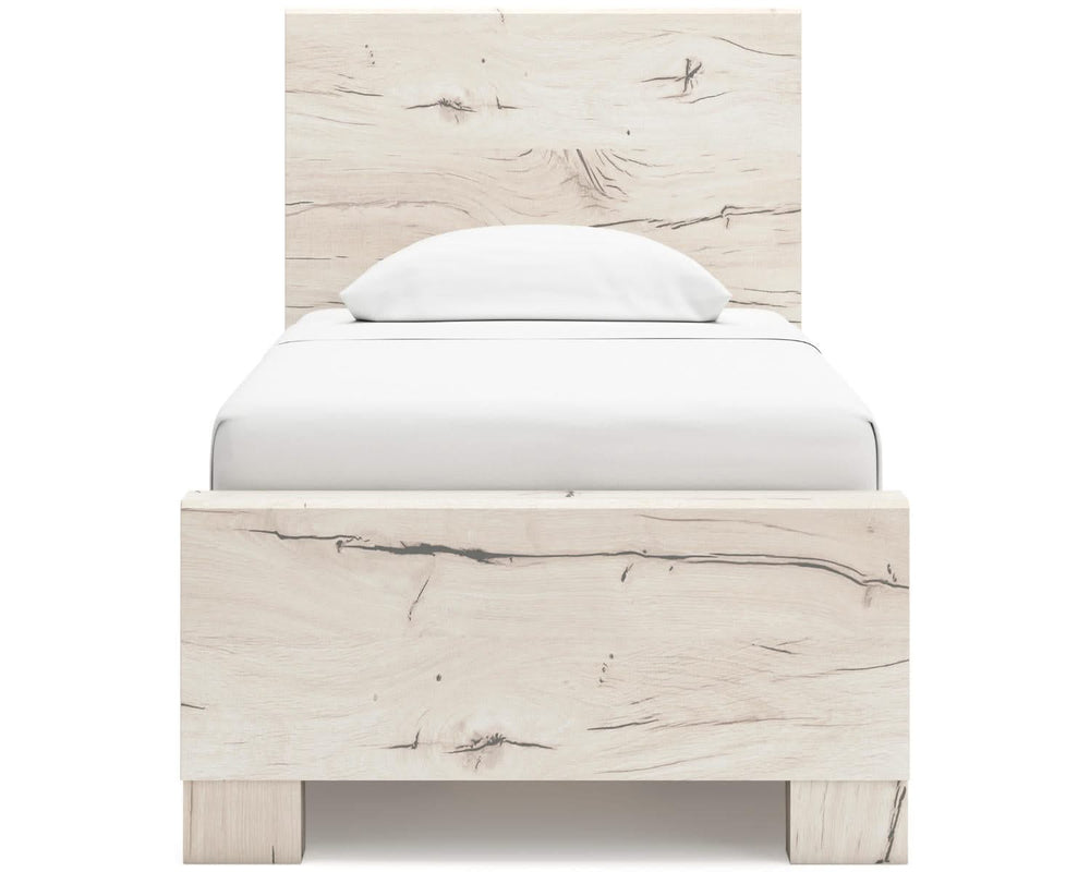 Lawroy Twin Panel Bed with Storage, Dresser and Mirror