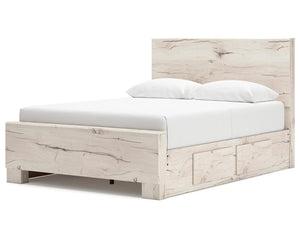 Cama Queen con paneles y espacio de almacenamiento Lawroy