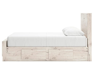 Cama Queen con paneles y espacio de almacenamiento Lawroy