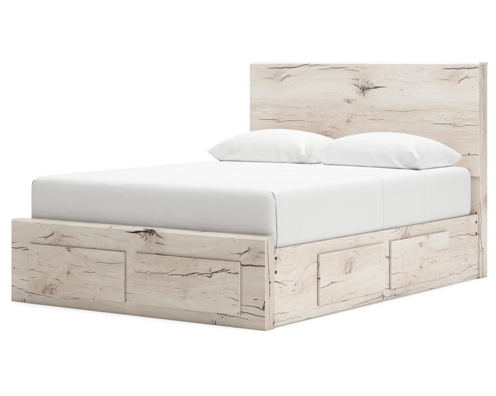 Cama Queen con almacenamiento y paneles Lawroy