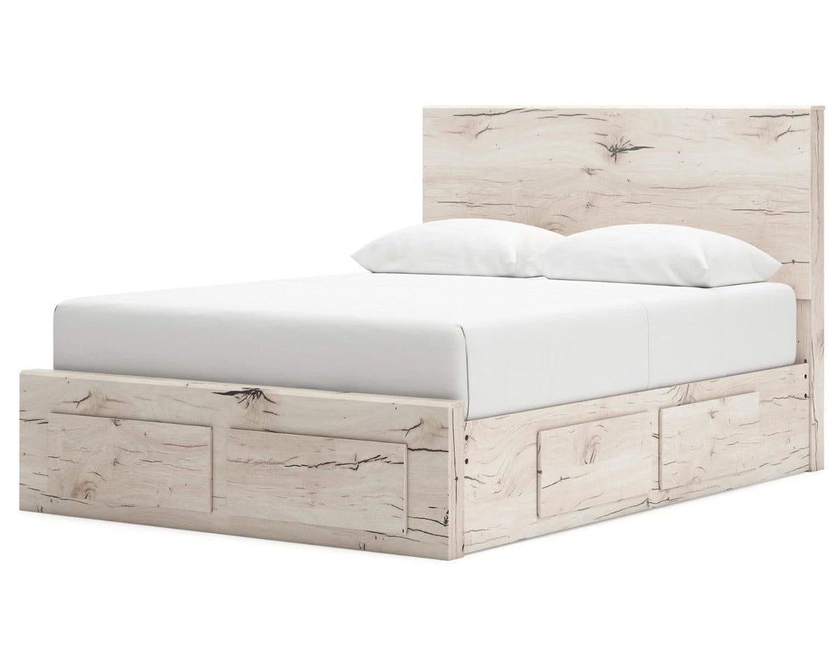 Cama Queen con almacenamiento y paneles Lawroy