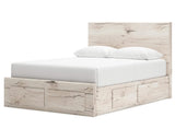 Cama Queen con almacenamiento y paneles Lawroy
