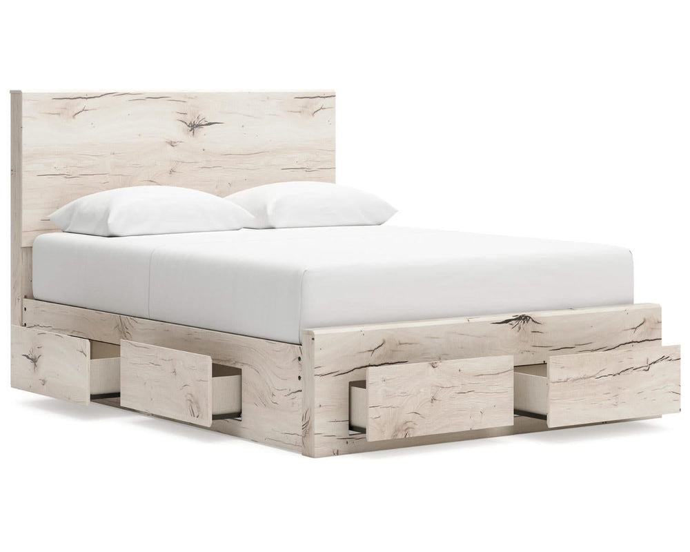 Cama Queen con almacenamiento y paneles Lawroy
