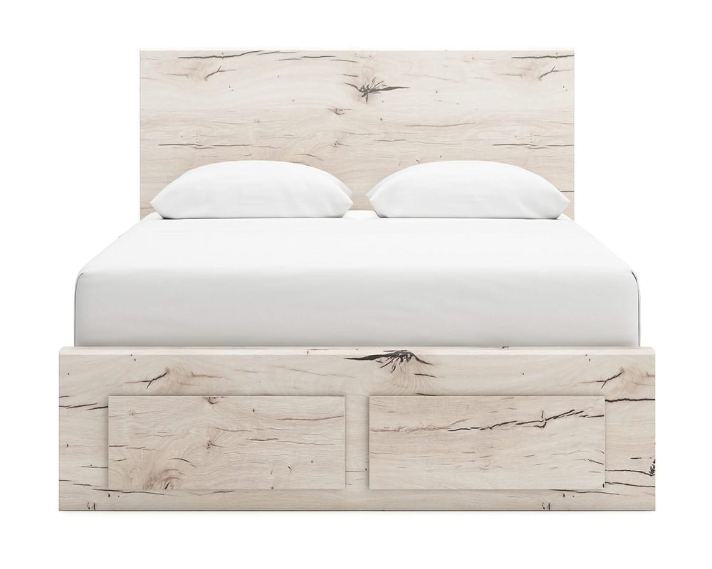 Cama Queen con almacenamiento y paneles Lawroy