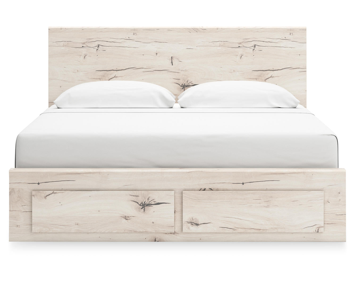 Lawroy King Panel Storage Bed, Dresser, Mirror and Nightstand
