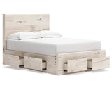 Cama con almacenamiento Lawroy de panel completo