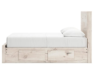 Cama con almacenamiento Lawroy de panel completo