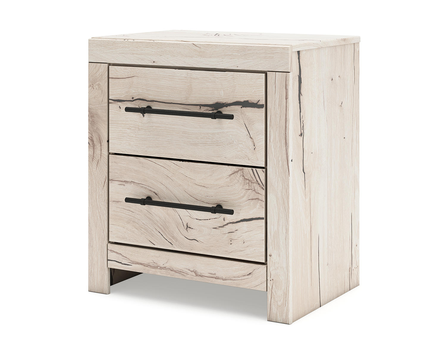 Lawroy Twin Panel Bed with Storage and 2 Nightstands
