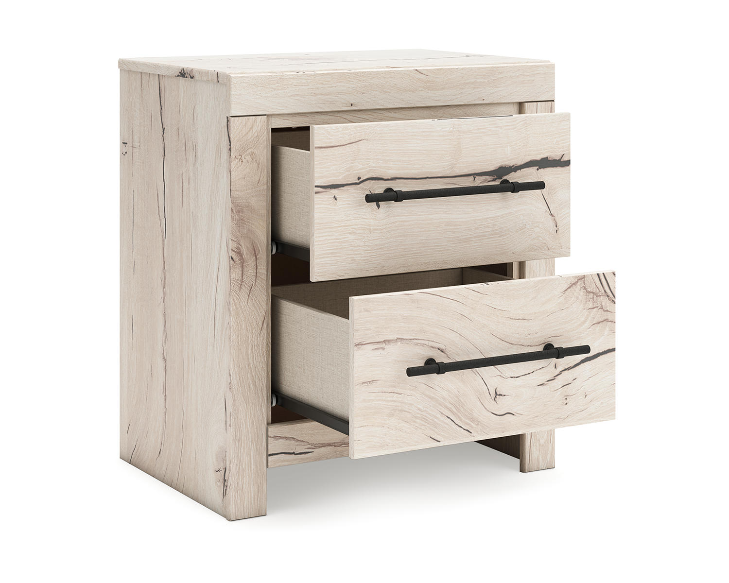 Lawroy Twin Panel Bed with Storage and 2 Nightstands