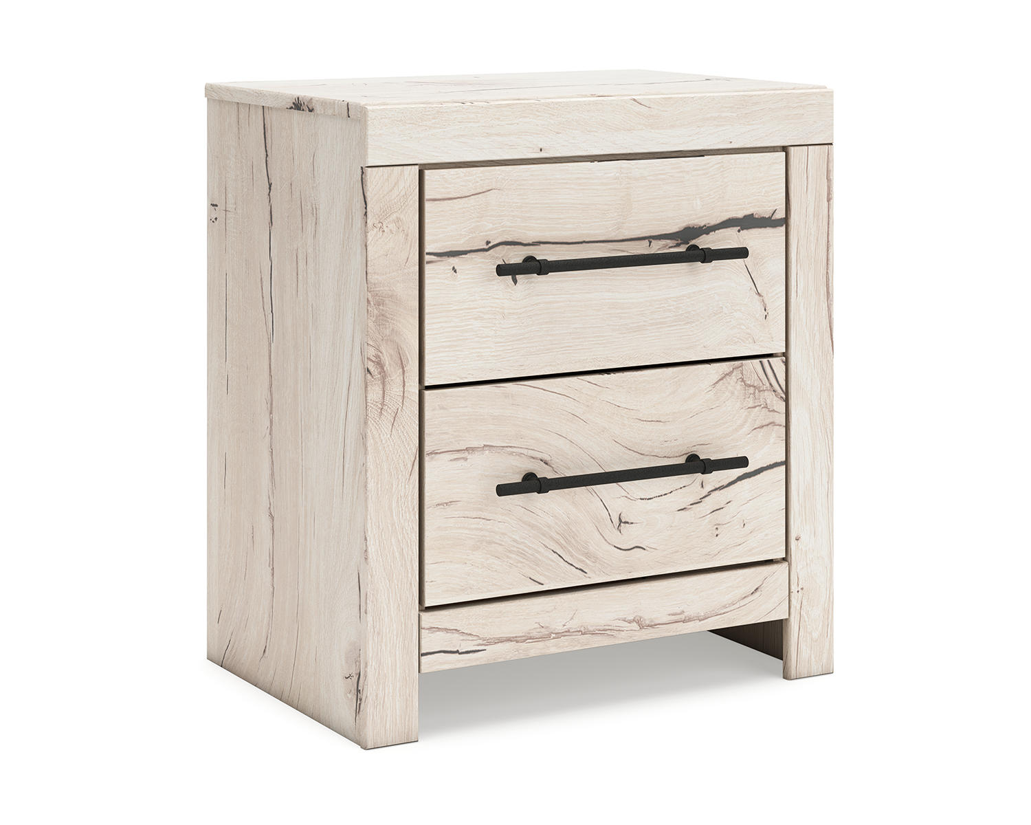 Lawroy Twin Panel Bed with Storage and 2 Nightstands