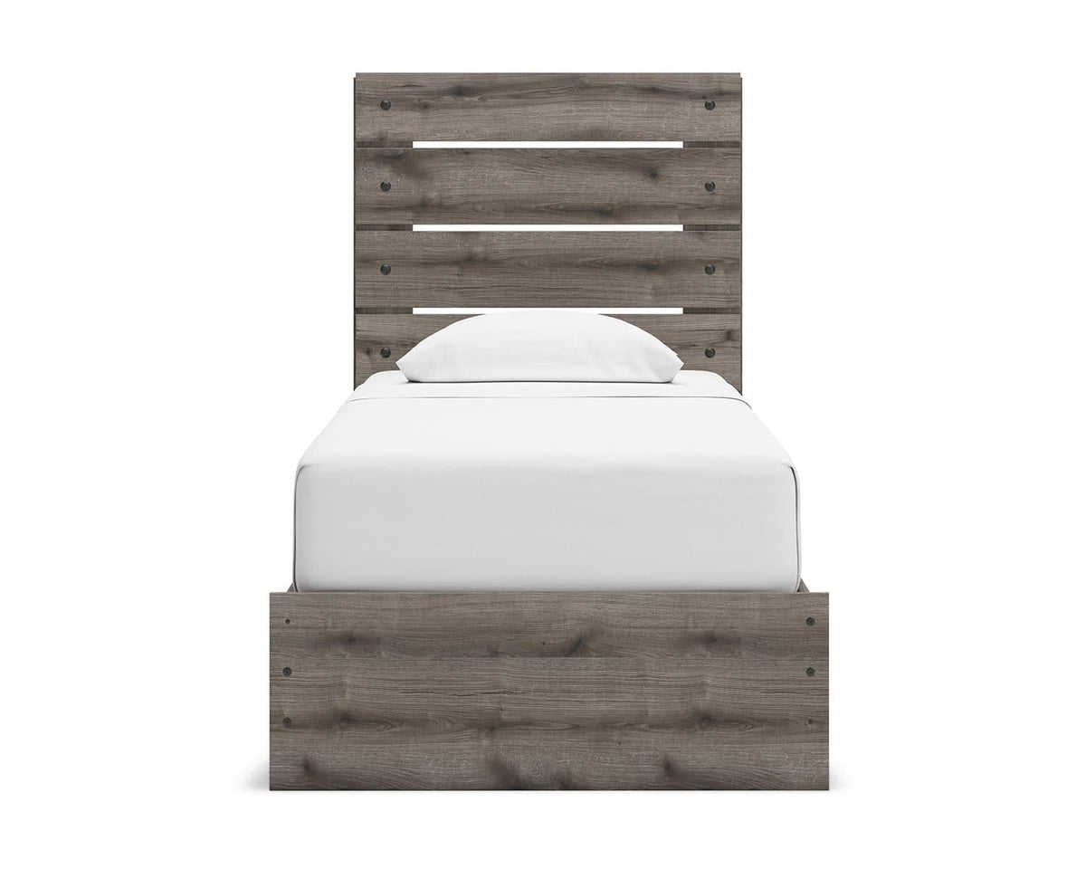 Cama individual con almacenamiento y paneles Graystorm