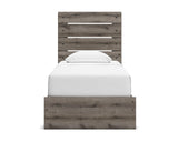 Cama individual con almacenamiento y paneles Graystorm