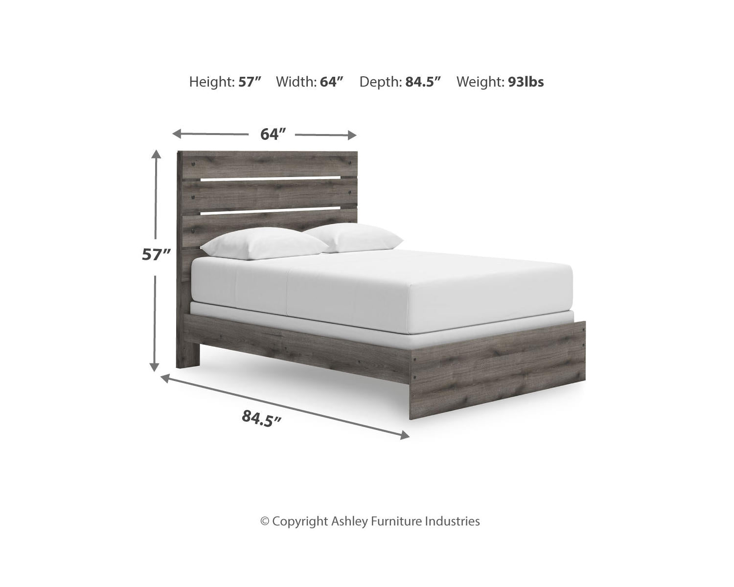 Graystorm Queen Panel Bed