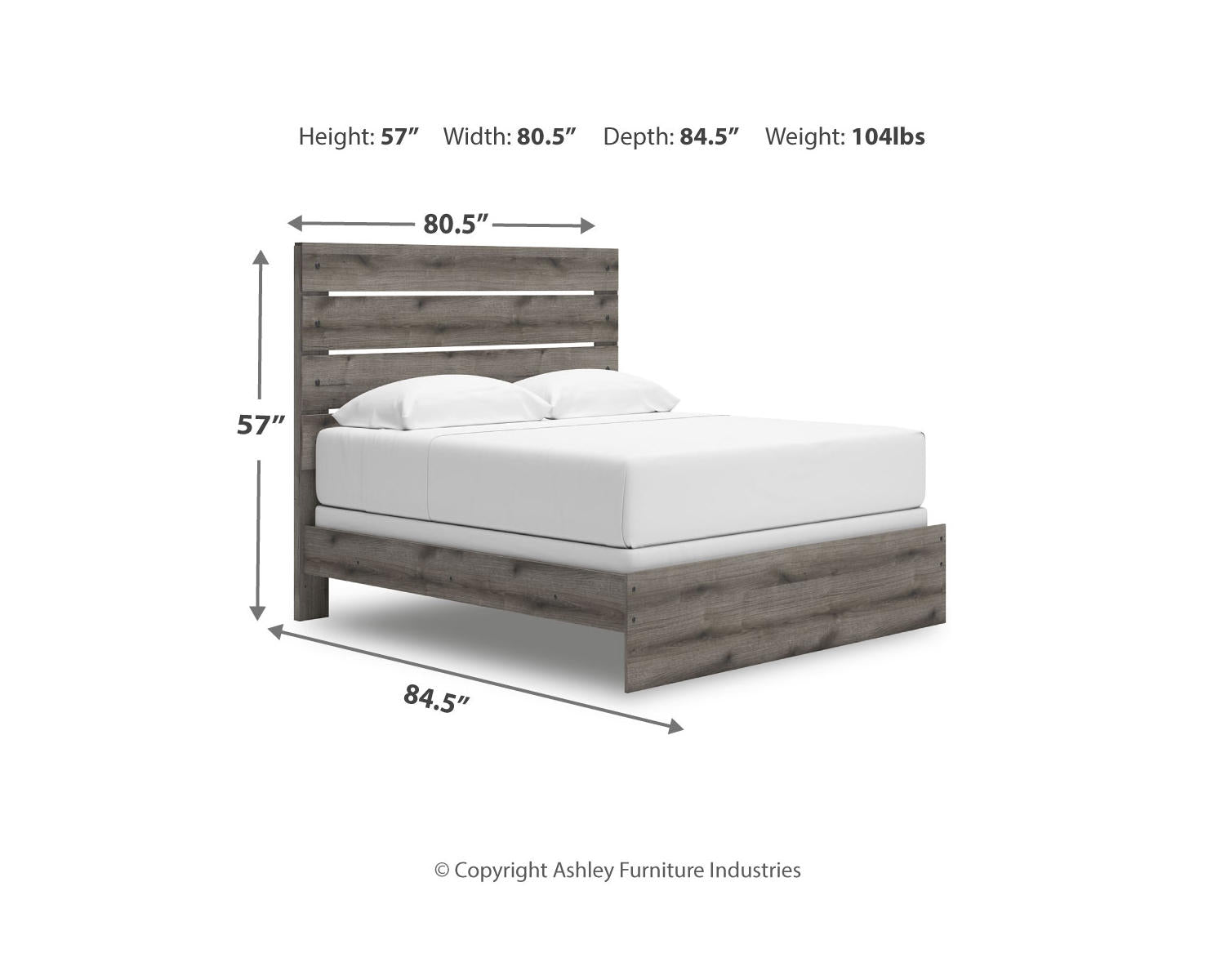 Graystorm King Panel Bed