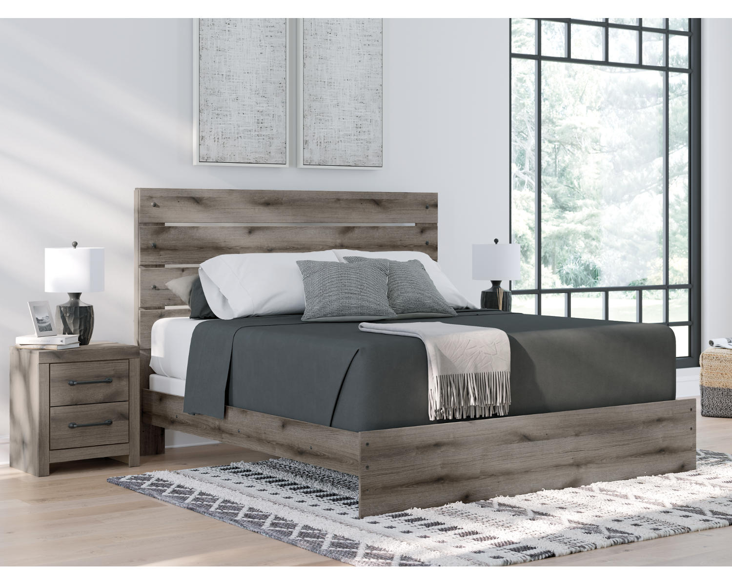 Graystorm King Panel Bed