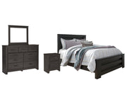Brinxton Queen Panel Bed, Dresser, Mirror and Nightstand