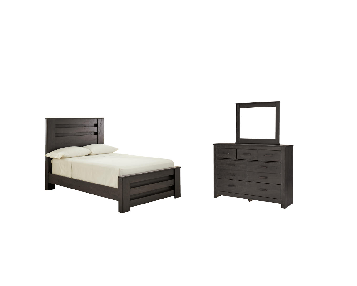 Brinxton Full Panel Bed, Dresser and Mirror