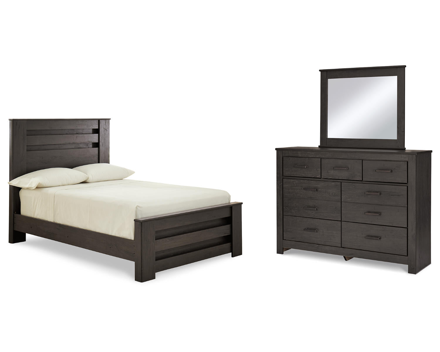 Brinxton Full Panel Bed, Dresser and Mirror