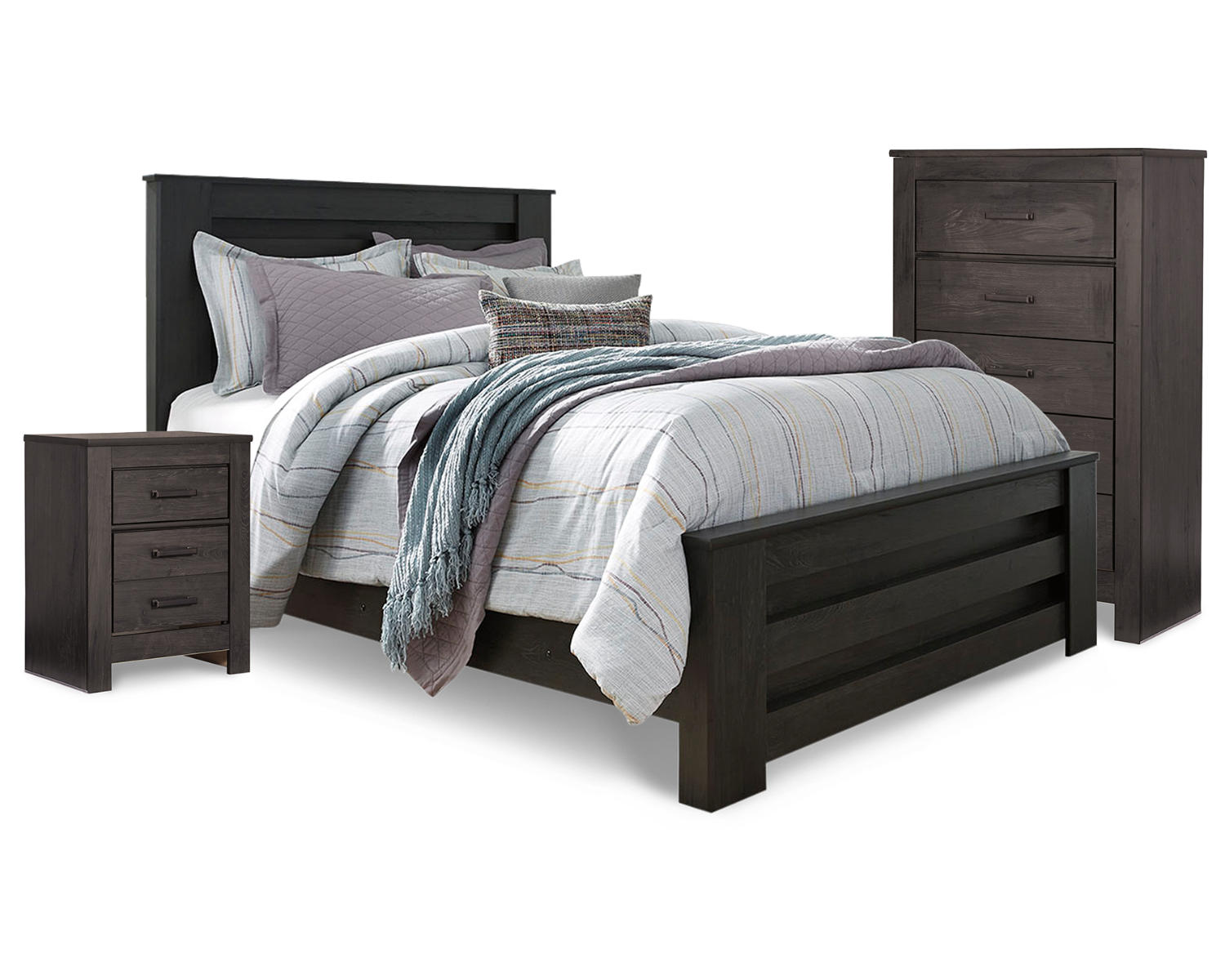 Brinxton Queen Panel Bed, Chest and Nightstand