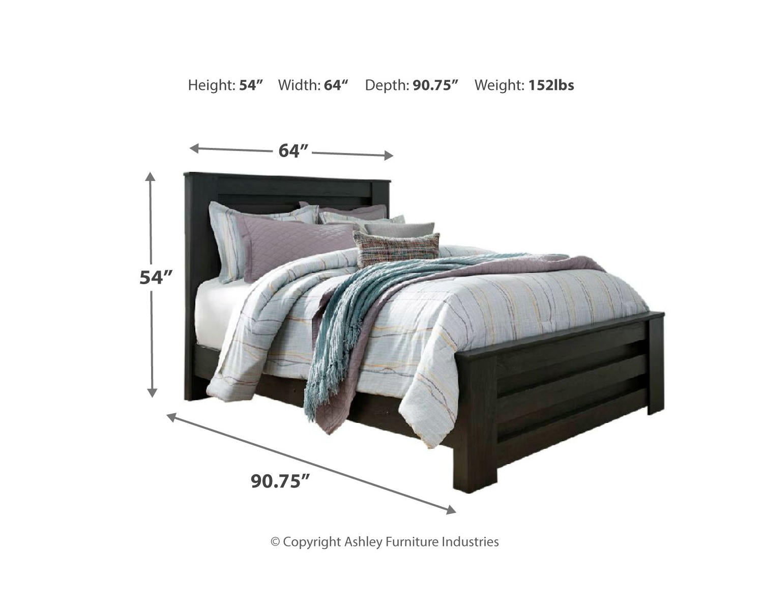 Brinxton Queen Panel Bed, Dresser and Mirror