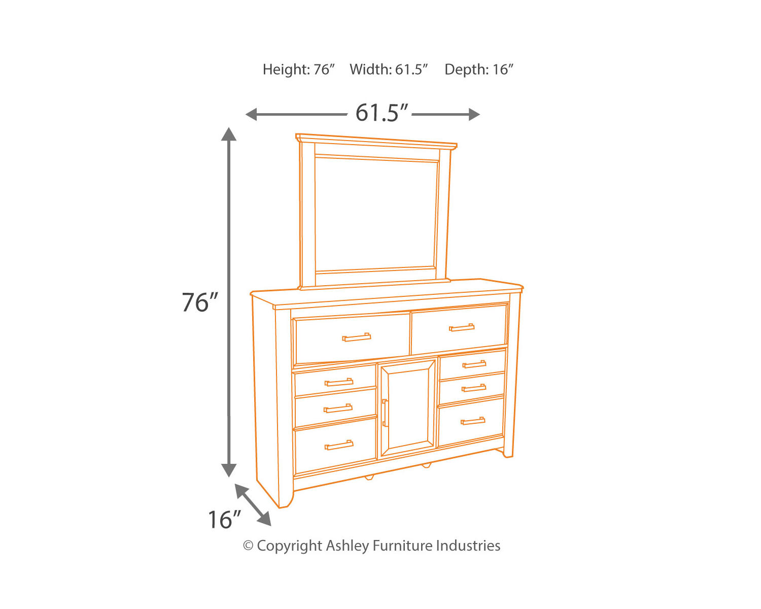 Juararo Queen Poster Bed, Dresser and Mirror