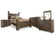 Cama con dosel Juararo Queen, 2 cómodas, espejo y 2 mesitas de noche