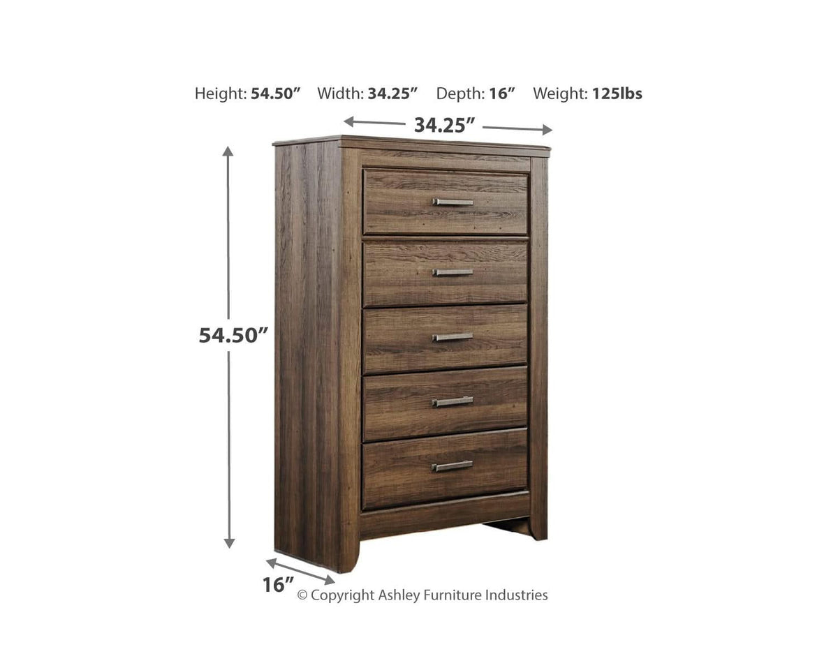Juararo Queen Poster Bed and 2 Chests