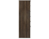 Juararo California King Poster Bed, Dresser, Mirror, Chest and 2 Nightstands