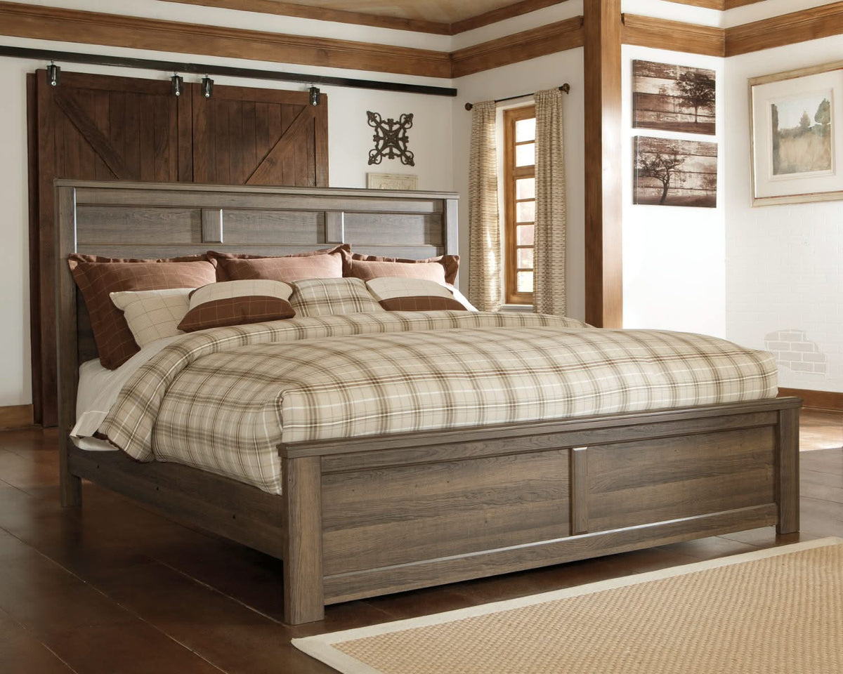 Cama King con paneles Juararo