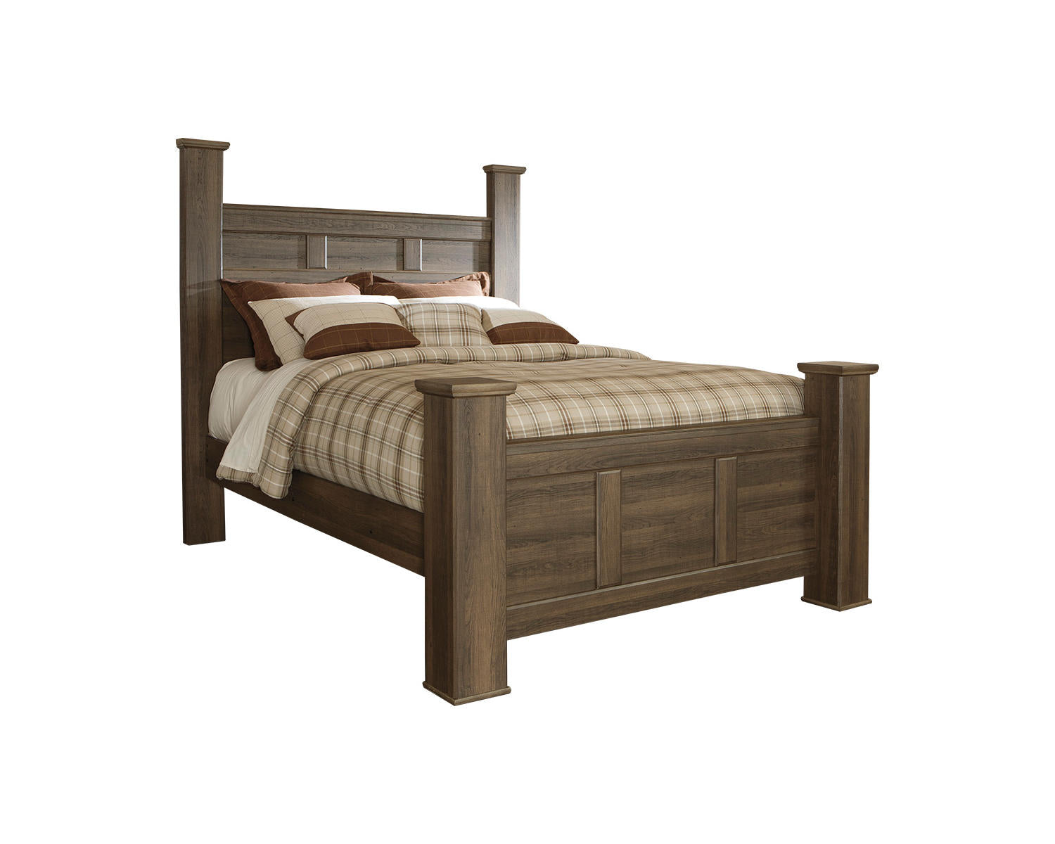 Juararo Queen Poster Bed, Dresser and Mirror