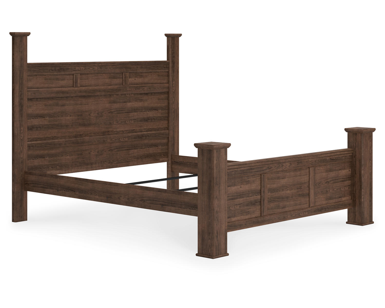 Juararo California King Poster Bed, Dresser, Mirror and 2 Nightstands