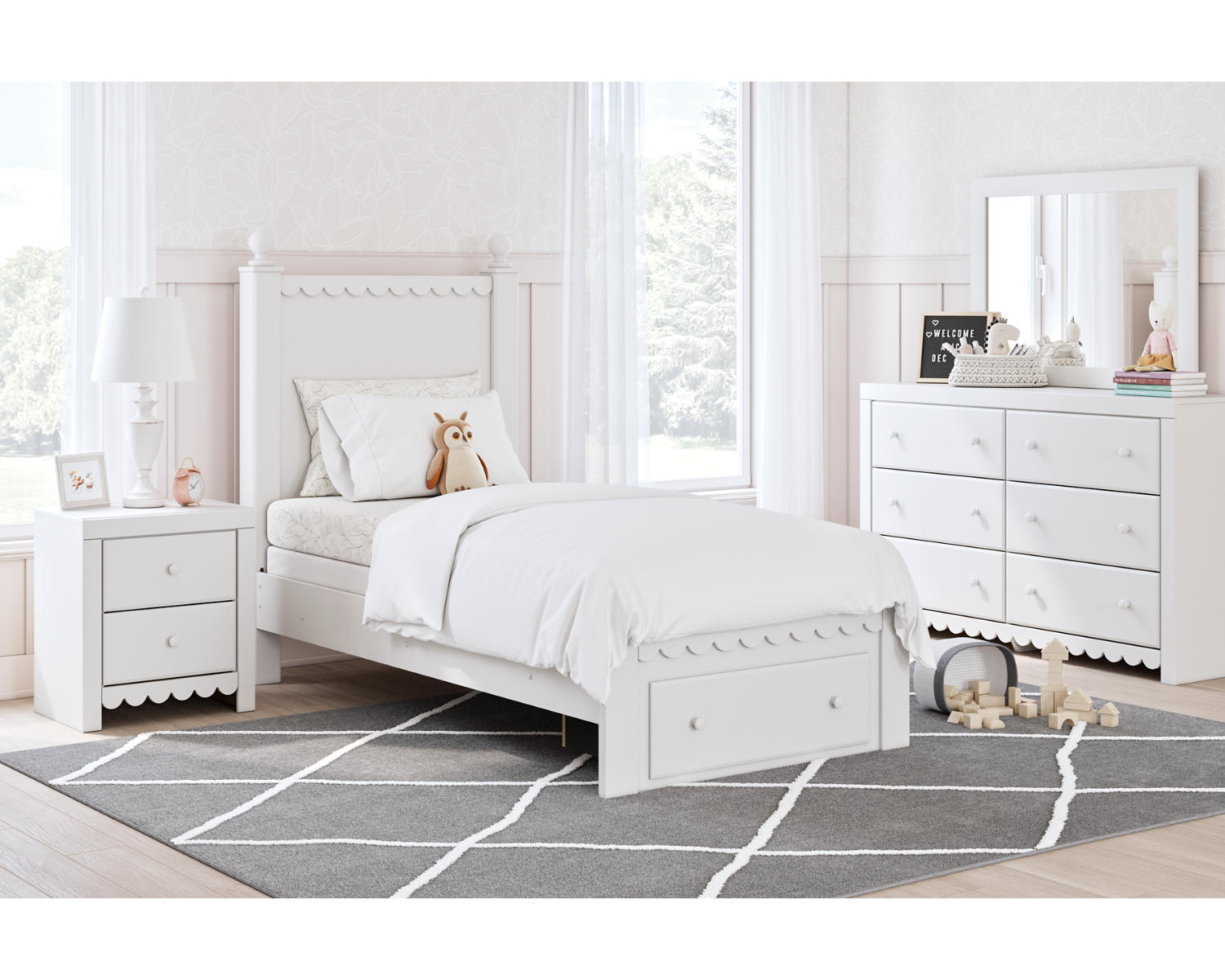 Mollviney Twin Panel Storage Bed
