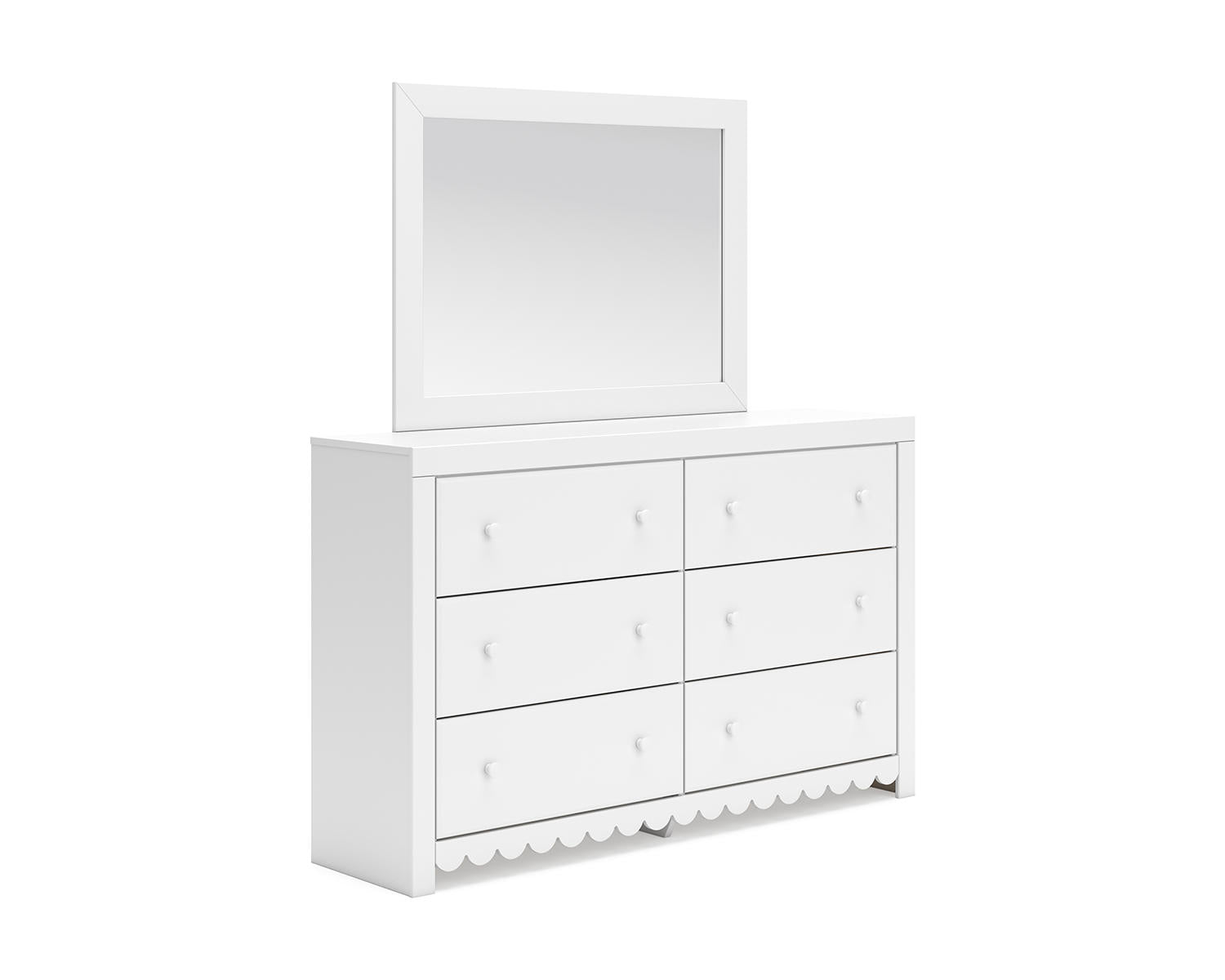 Mollviney Full Panel Storage Bed, Dresser and Mirror