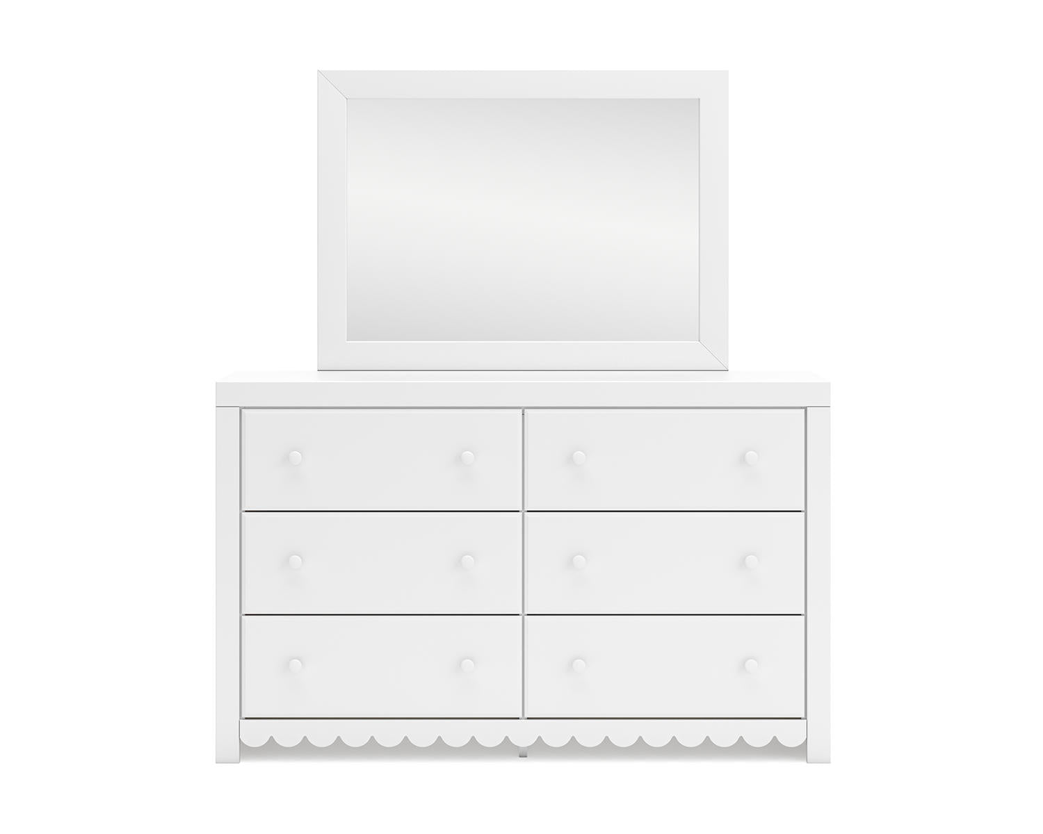 Mollviney Twin Panel Storage Bed, Dresser and Mirror