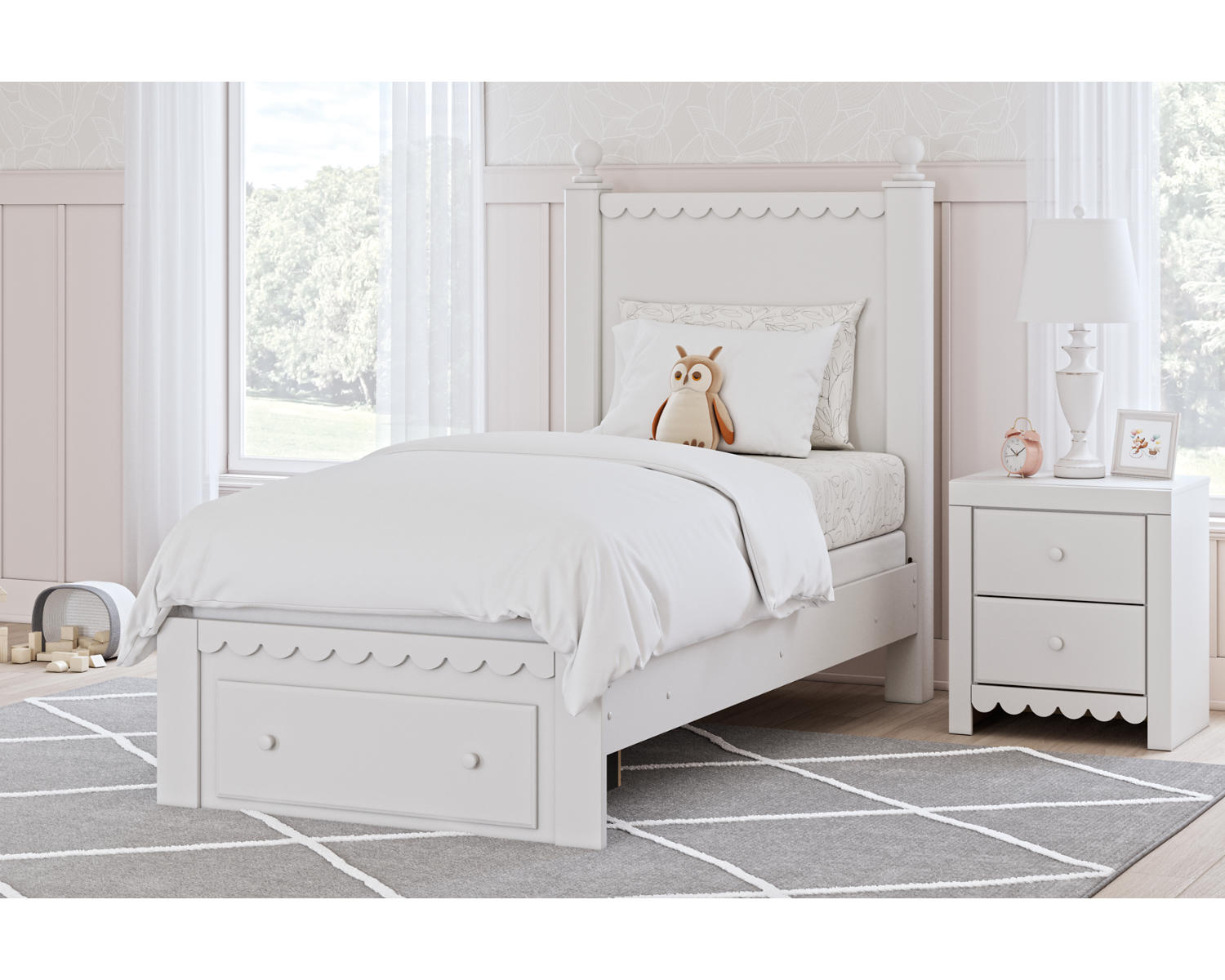 Mollviney Twin Panel Storage Bed