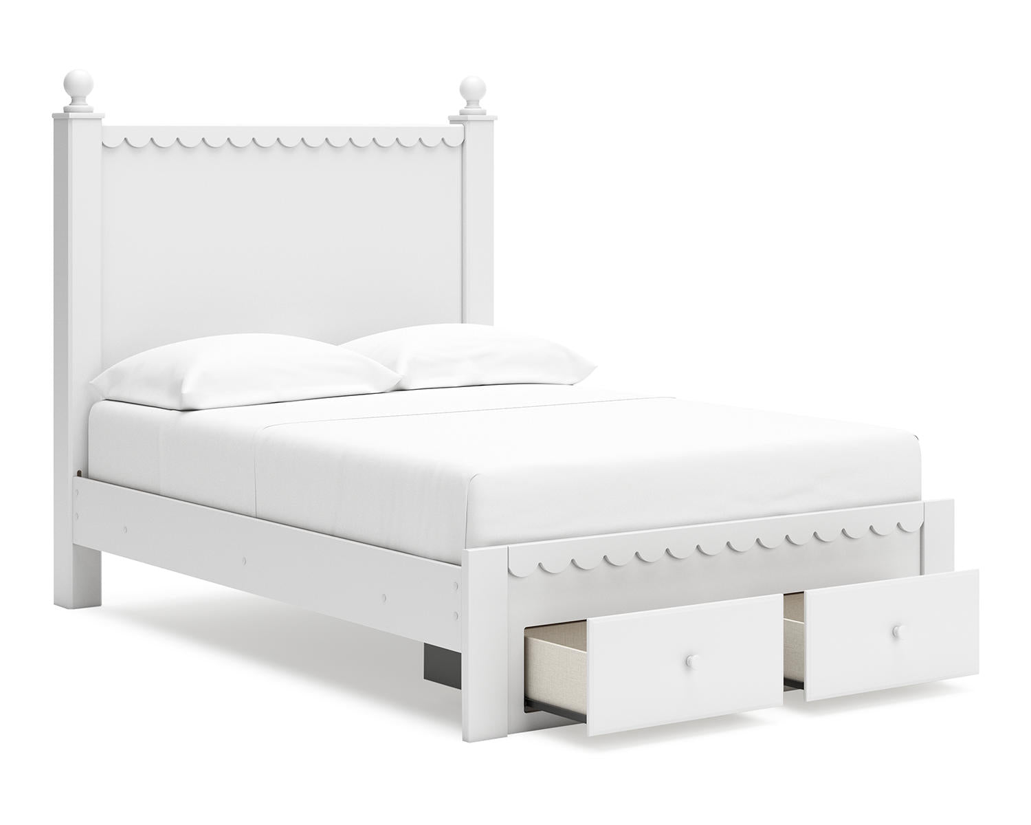 Mollviney Full Panel Storage Bed, Dresser and Mirror