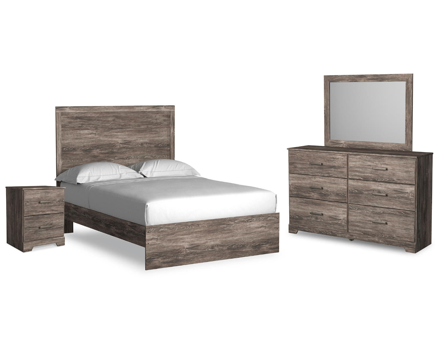 Ralinksi Full Panel Bed, Dresser, Mirror and Nightstand