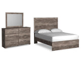 Cama Ralinksi con paneles completos, tocador y espejo
