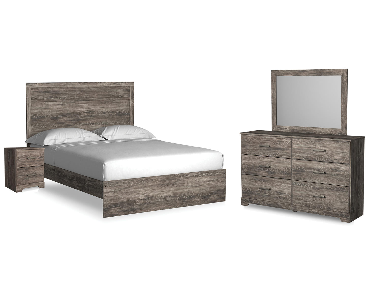 Ralinksi Queen Panel Bed, Dresser, Mirror, and Nightstand