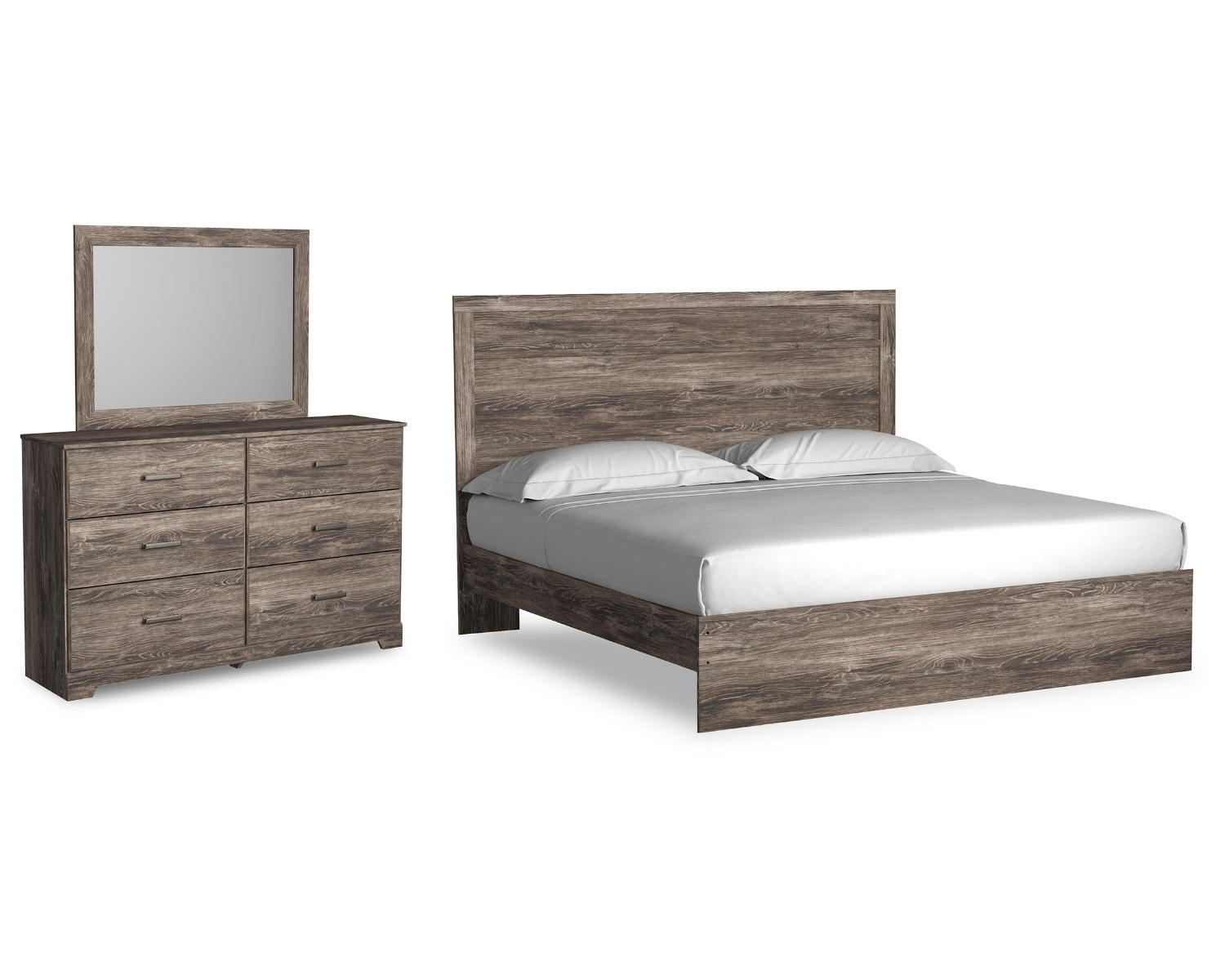 Ralinksi King Panel Bed, Dresser and Mirror