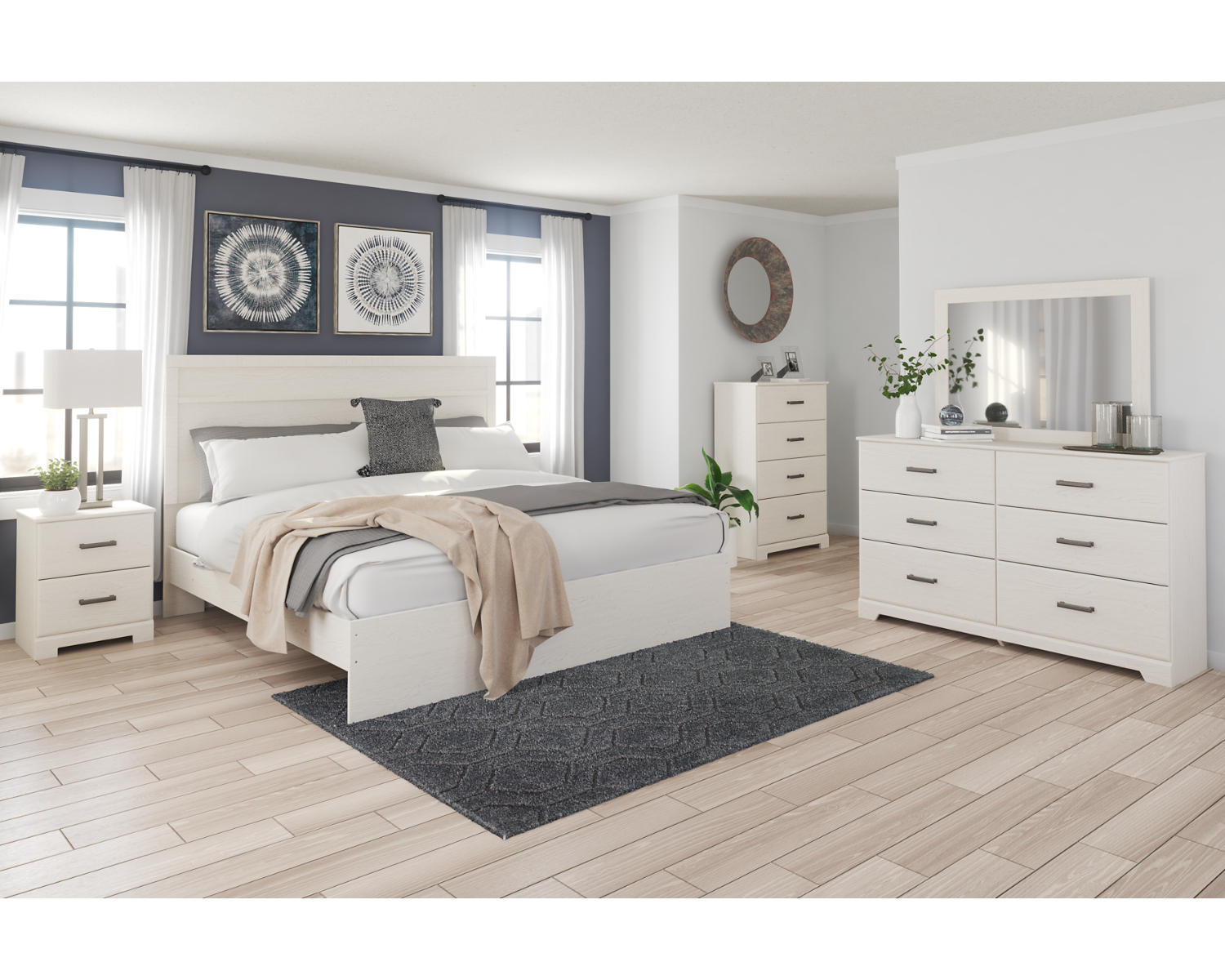 Stelsie King Panel Bed
